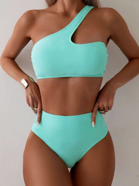 Mint Green One-Shoulder Bikini